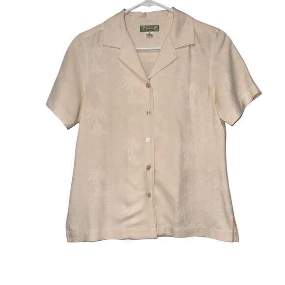 Tommy Bahama Tops - Tommy Bahama Women's XS 100% Silk Palm Tree Print Button Down Shirt